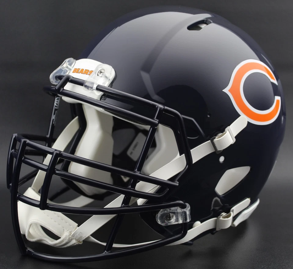 Casco de fútbol americano auténtico CHICAGO BEARS NFL Riddell VELOCIDAD BRIAN URLACHER Foto 2 de 4