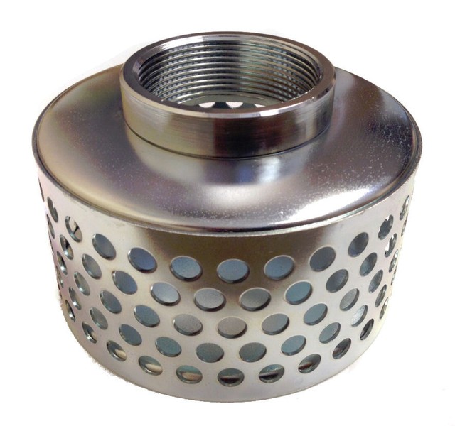 2" Trash Pump Water Suction Hose Plated Steel Strainer, 2" Female NPT