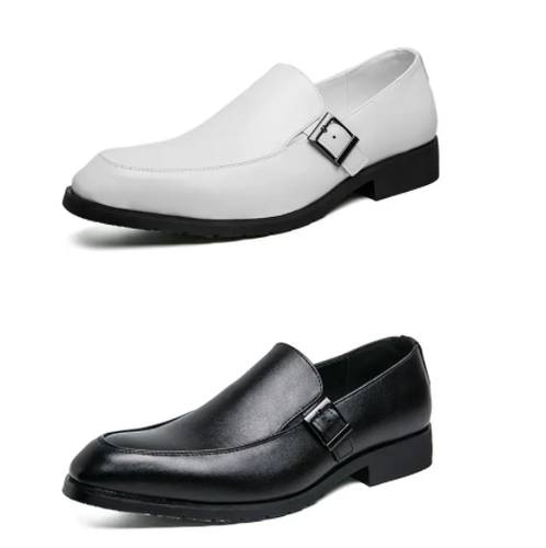 Men Leather Slip-on Work Shoes Flats 