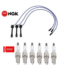 Tune Up Kit Spark Plug Wire Set & Spark Plugs for Toyota Sienna 1998-2000