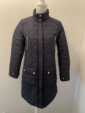Ladies Anne Weyburn Navy Quilted Padded Jacket Uk Size 10