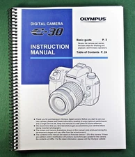 Olympus E-30 Instruction Manual: 156 Pages & Protective Covers!