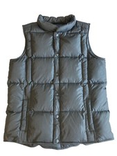 Lands' End Down Puffer Vest, YOUTH LARGE, Fits Women's Medium, Black, READ SIZE