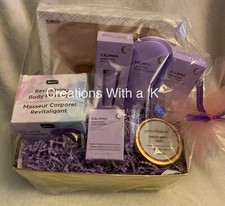 Calming Nighttime Skincare Gift Basket with Massager