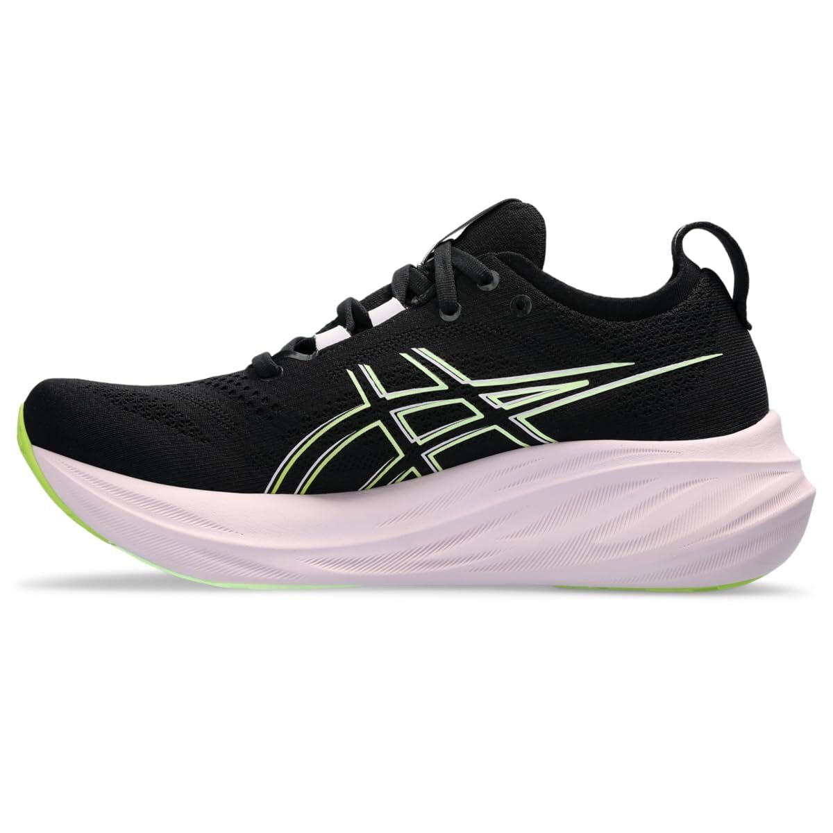 ASICS Women's GEL-NIMBUS 26 Running Shoe BLACK/NEON LIME