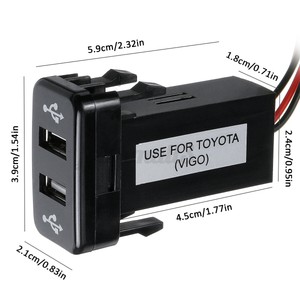 Dual Double Port 2 Usb 12v 24v In Car Socket Lighter Charger Adapter For F D W Ebay