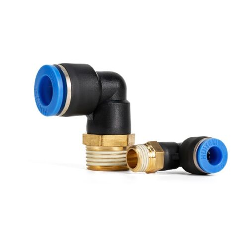 Pneumatic Push to Connect Elbow Fittings Tube OD 4mm NPT 1/8" Male Thread 10PCS - Picture 8 of 8