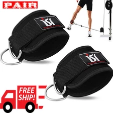 Ankle Straps Weight Lifting Gym D Ring Cable Attachment Strap Exercise Fitness