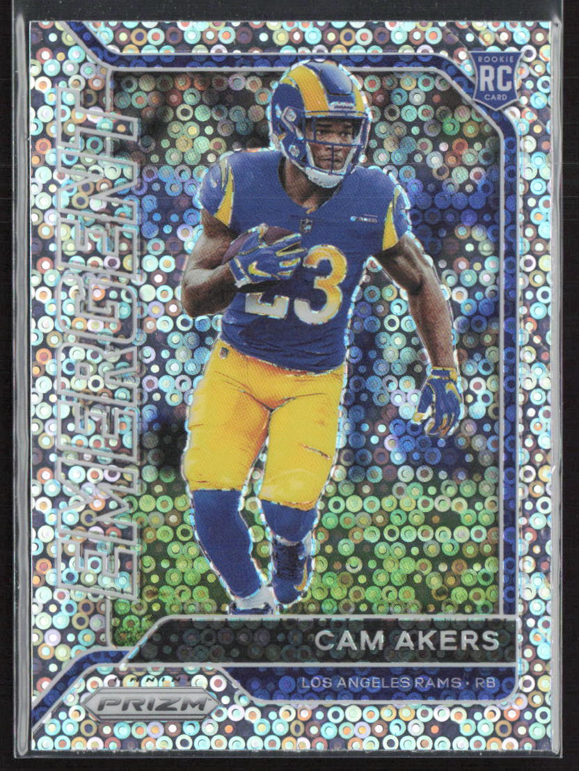 2020 Panini Prizm #6 Cam Akers Emergent Silver Disco Rookie