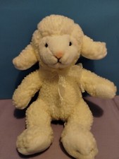 Russ Berrie Prayerful Thoughts Cream Lamb Sheep Plush 9  Stuffed Animal Baby Toy
