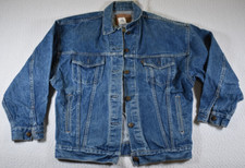 Vintage 90s Levis Mens small Denim Trucker Jean Jacket Western USA Made