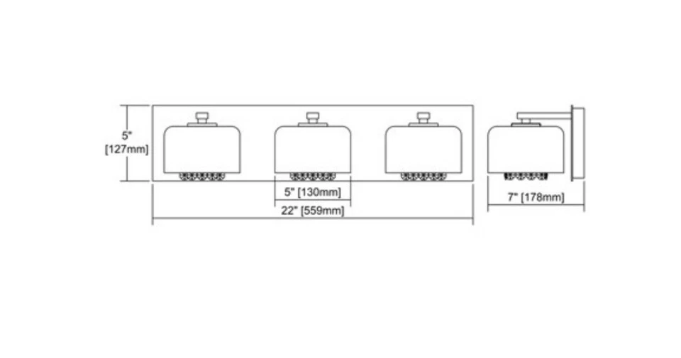 Luz de tocador Elk Lighting 32301-3 3 luces 22" VER DESCRIPCIÓN Foto 2 de 4