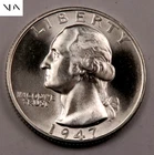 1947-D Washington Quarter - Gem BU -- 90% Silver