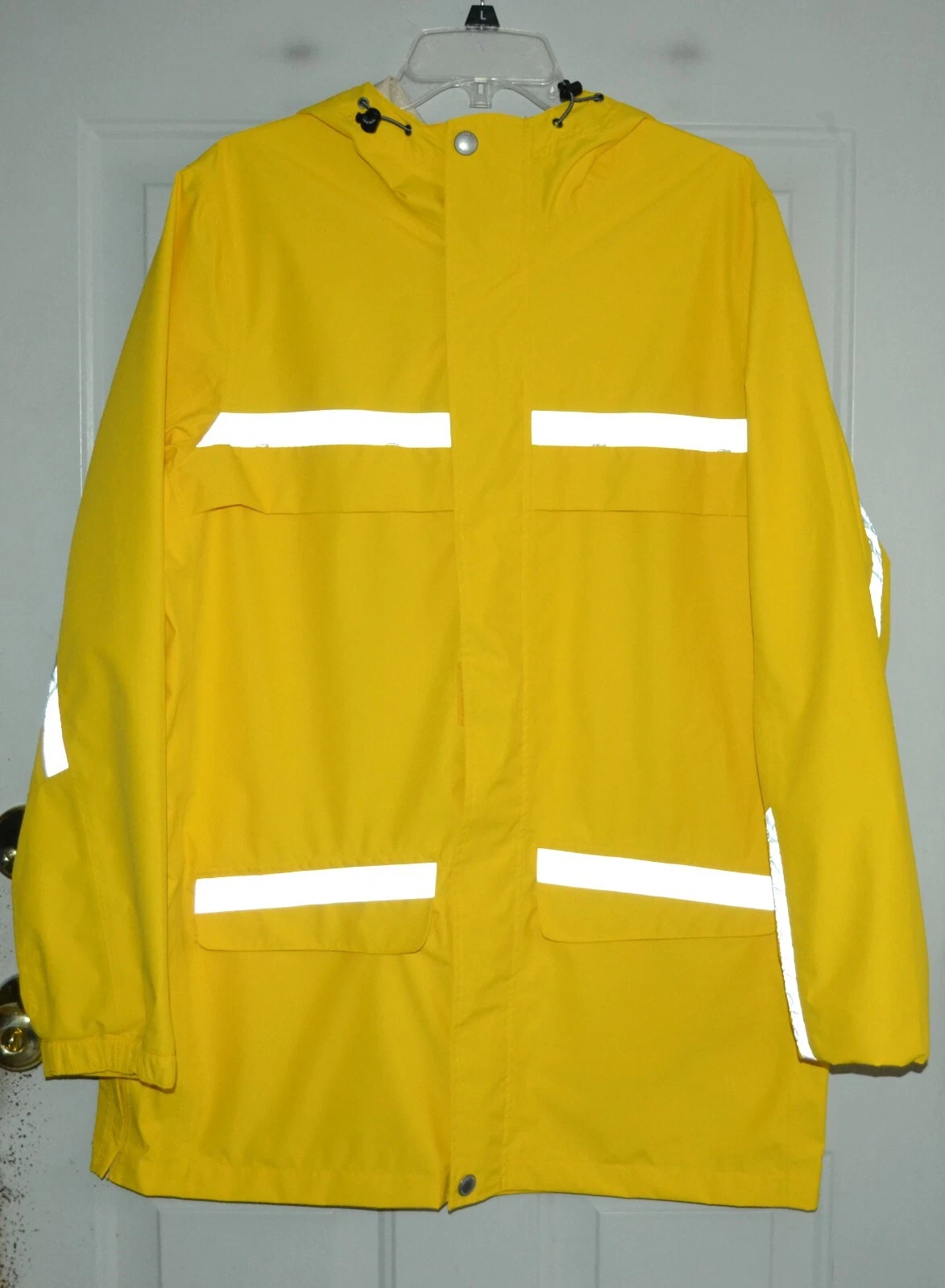 LANDS END RAIN COAT JACKET MENS WORKWEAR OUTFITTERS M YELLOW REFLECTIVE LN
Opens in a new window or