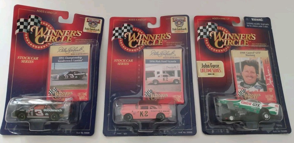 Winners Circle Diecast Car Collectibles Dale Earnhardt #3 & K-2, John Force GTX