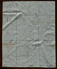 U.S. Naval Combat Intelligence Hydrographic Office Cloth Map