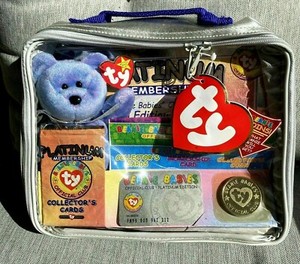 NEW Ty Beanie Baby bear w/Club Membership Kit sealed vintage toy 