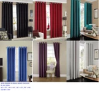 LUXURY THERMAL BLACKOUT PAIR CURTAINS RING TOP FULLY LINED,READY MADE EYELET