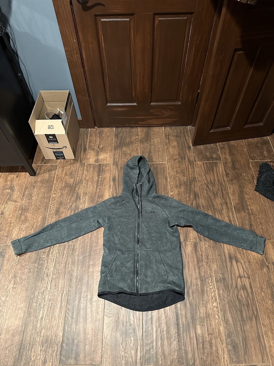 Nike Tech Fleece Hoodie Men's Small Grey Jacquard Camo Track Nike Tech Fleece Hoodie Men's Small Grey Jacquard Camo Track