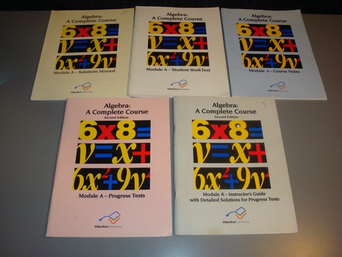 Algebra Complete Course Module A-F with DVDs VideoText Homeschool Teacher Math - Picture 6 of 13