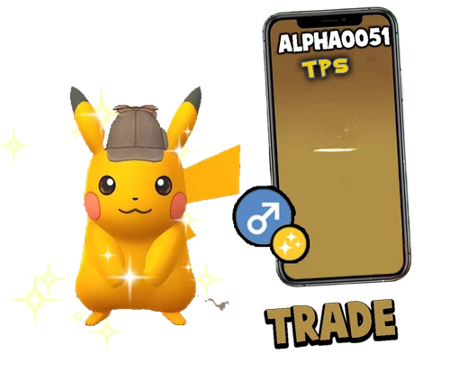 Pokemon Shiny Pikachu Male Detective Hat Registered Trade or 1M