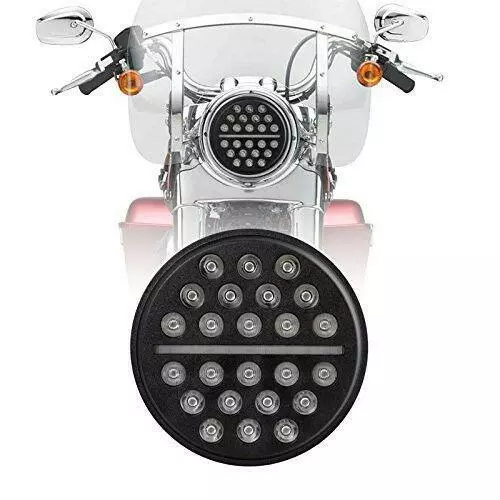 7" Black Multi LED Projection Headlight for Harley Softail Touring Glide Indian