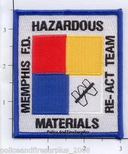 Tennessee - Memphis Haz Mat Re-Act Team TN Fire Dept Patch Hazardous Materials