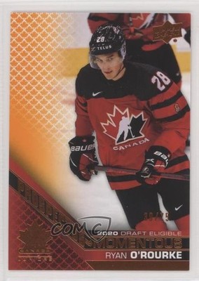 2022 Upper Deck Team Canada Juniors Electric Orange 39/75 Ryan O'Rourke z6b
