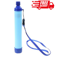 Emergency Water Filter Straw Camping Hiking Survival Gear Outdoor Purifie