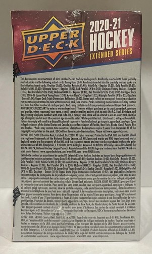 2020-21 Upper Deck Extended Series Hockey Blaster Box - 7 Packs - Picture 2 of 2