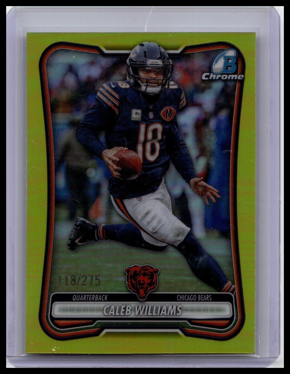2026 Bowman Chrome #BCV-15 Caleb Williams Yellow Refractor #/275