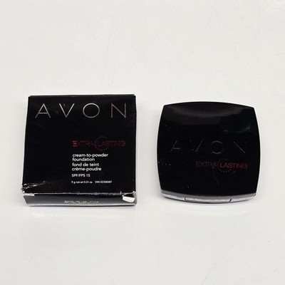 AVON Extra Lasting Cream to Powder Foundation -  P106 Sand Beige Sable - New Old