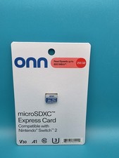 Onn 256GB Micro SDXC Express Card Compatible Nintendo Switch 2 Factory Sealed