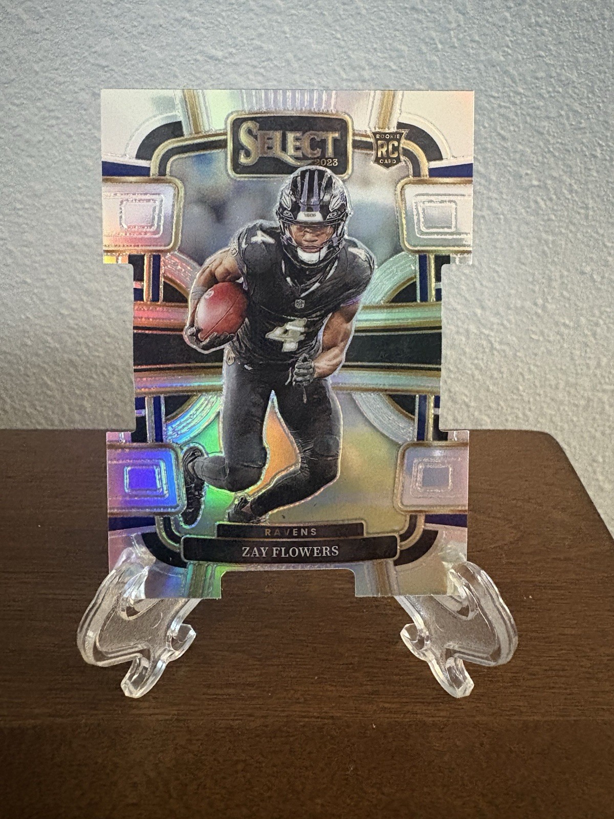 2023 Panini Select - Concourse Zay Flowers #8 Silver Prizm Die-Cut (RC)