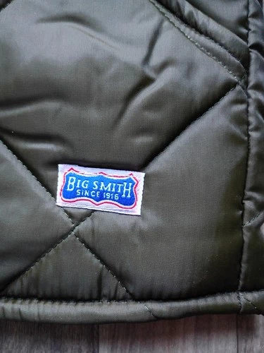 Big Smith Quilted Puffer Made In USA Mens M Jacket Dark Green NOS  image 4