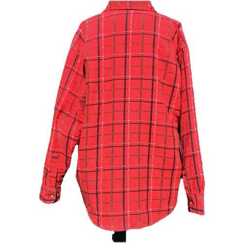 Vtg Northwest Territory Men's 2X Shirt Jacket Shacket Quilted Red Flannel Plaid - Picture 9 of 12