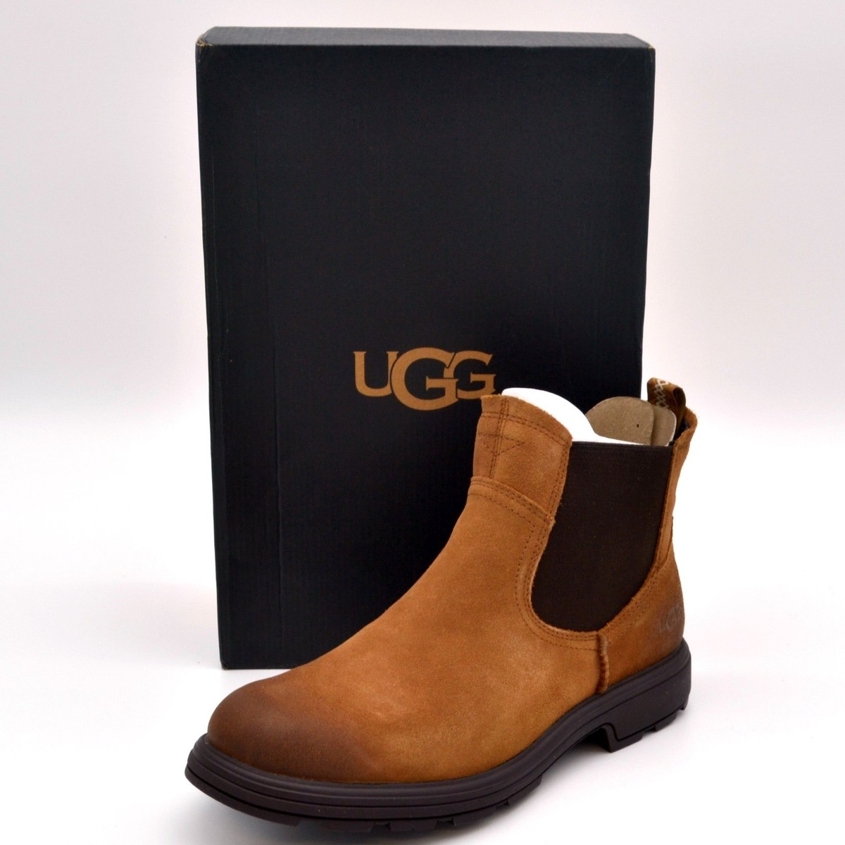 UGG Mens Biltmore Chelsea Short Boots | Chestnut Suede 