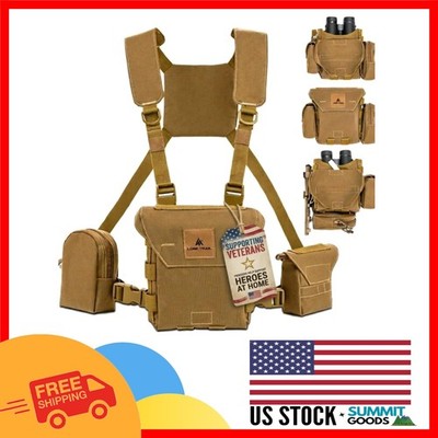 Waterproof Lightweight Binocular Harness Chest Pack with Silent Magnetic Closure
