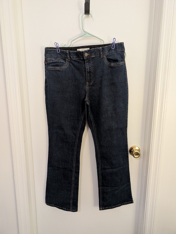 Cato Women's Blue Jeans Hidden Elastic Inside Waistband Size 14P