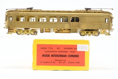 HO Brass Suydam SN - Sacramento Northern Niles Wood Interurban Combine 5-Window