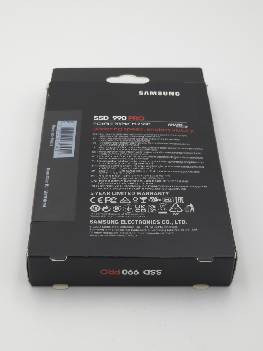 Samsung 990 PRO 2TB M.2 NVME PCIE 4.0 V-NAND Internal SSD MZ
