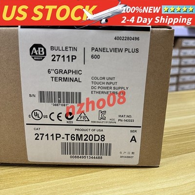 Allen-Bradley 2711P-T6M20D8 PanelView Plus 600 HMI Terminal New Fast Shipping