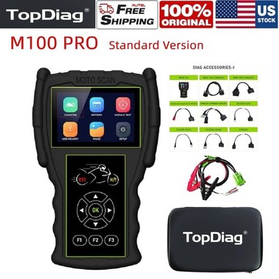 JDIAG M100 PRO Motorcycle Diagnostic Scanner OBD2 For Kawasaki Yamaha Honda ECU