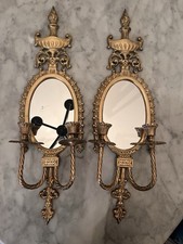 Vintage/Retro Brass Gold Oval Wall Mirror Can...