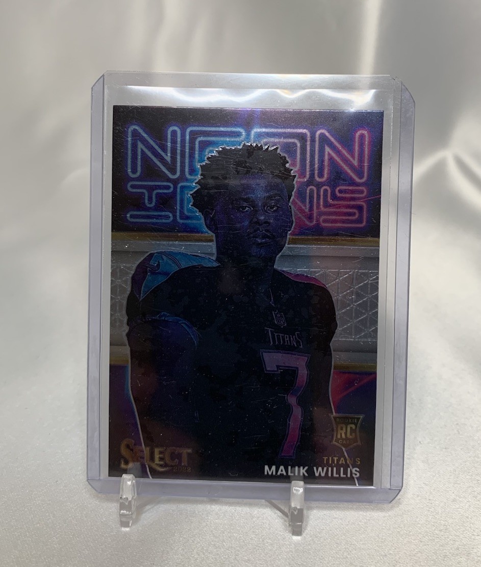 2022 Panini Select MALIK WILLIS #NI-12 Silver Prizm Neon Icons RC-Titans