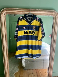 Parma 2000/01 Home Player Issue Match Worn Football Shirt #17 Cannavaro Champion