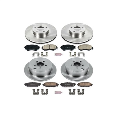 Power Stop KOE6112 1-Click Daily Driver Brake Kits Front & Rear OE Replacement R