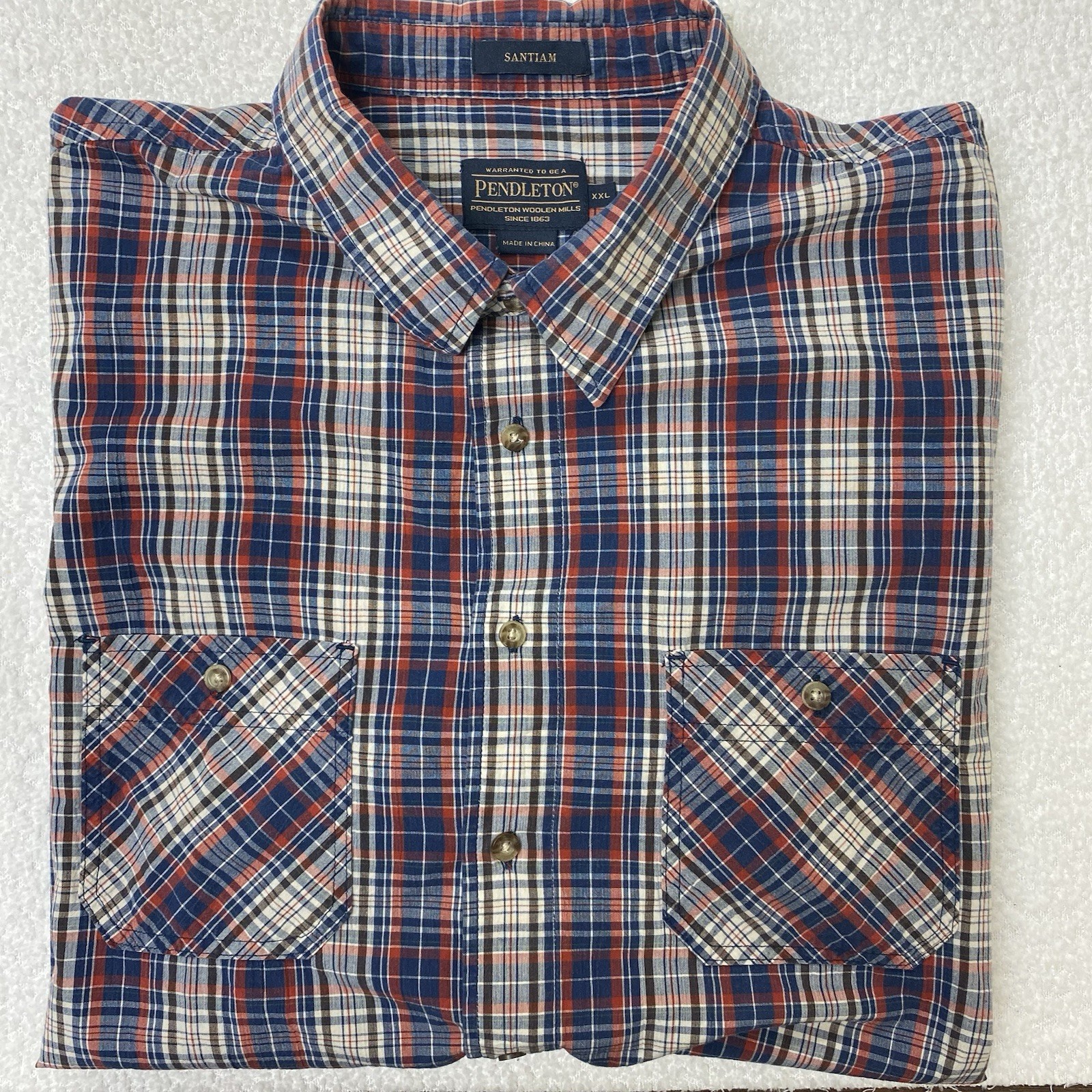 Pendleton Button Down Short Sleeve Shirt Mens 2XL… - image 1