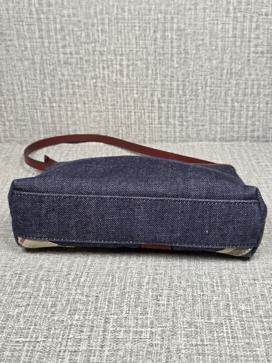 RARE BURBERRY Vintage London Denim Union Jack Pochette Handbag