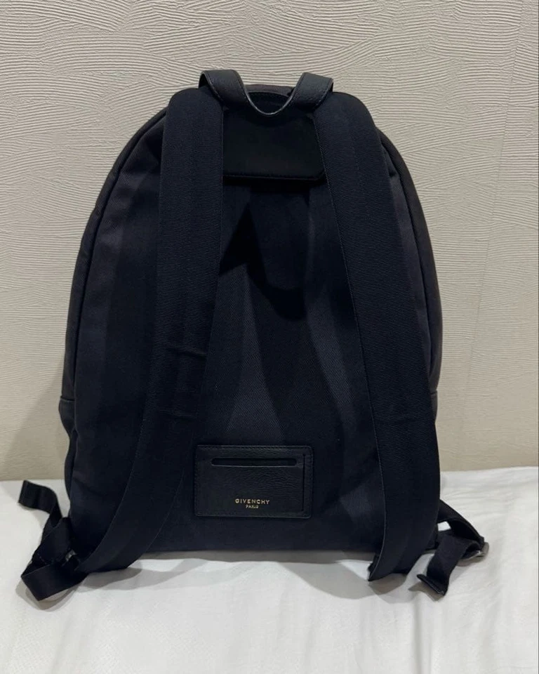 Givenchy Leather Canvas Rucksack Backpack Men Size 34x47x14 Used - Image 2 of 4